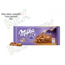 Milka táblás csokoládé Triple karamell 90g