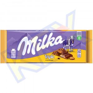 Milka táblás csokoládé Triple karamell 90g
