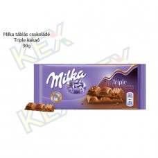 Milka táblás csokoládé Triple kakaó 90g