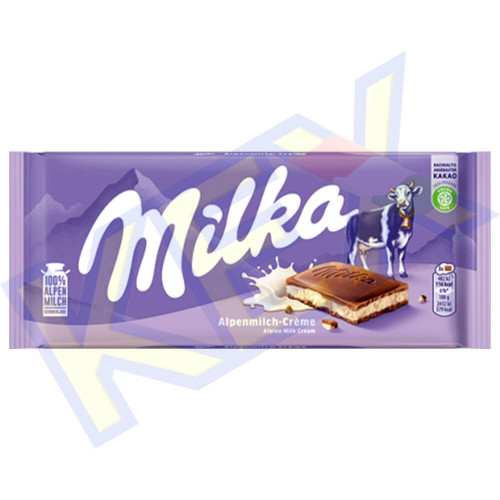 Milka táblás csokoládé alpesi tejkrémes 100g