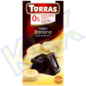 Torras diabetikus étcsokoládé banán ízű 75g