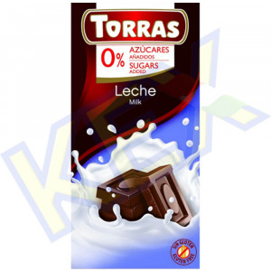 Torras diabetikus csokoládé tejcsokoládé 75g