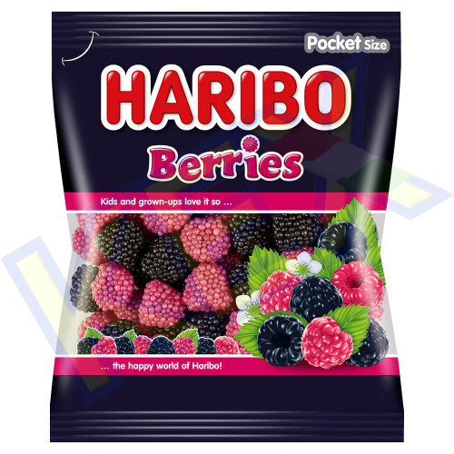 Haribo Berries gumicukor szeder-málna ízű 100g