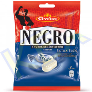 Győri Negro extra borsmenta ízű cukor 79g