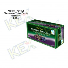 Maitre Truffout Chocolate Thins Cassis 200g
