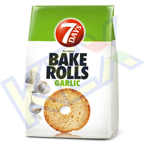 7Days Bake Rolls kenyérchips fokhagyma ízű 80g