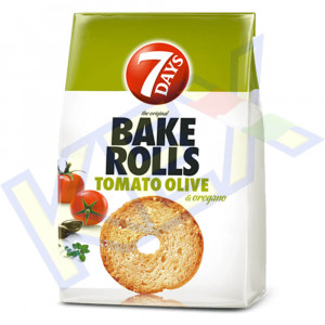 7Days Bake Rolls kenyérchips paradicsom-olíva ízű 70g