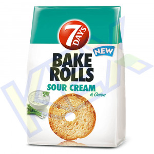 7Days Bake Rolls kenyérchips hagyma-tejföl ízű 80g