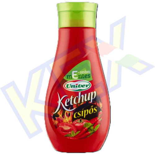 Univer ketchup csípős E-szám mentes 470g
