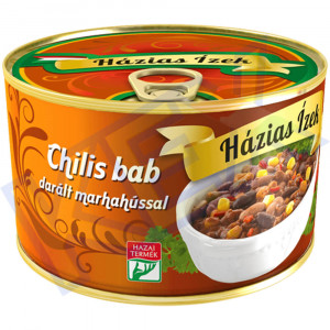 Házias ízek konzerv chilis bab darált marhahússal 400g