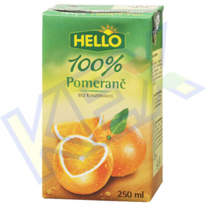 Hello 100% üdítőital narancs ízű 250ml