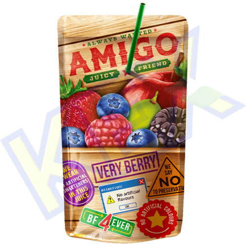 Amigo szívószálas üdítőital erdei gyümölcs ízű 200ml