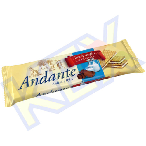 Andante töltött ostya csokoládé-tejszín ízű 130g