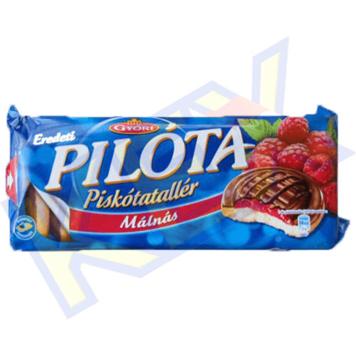Győri Pilóta piskótatallér málna ízű 147g